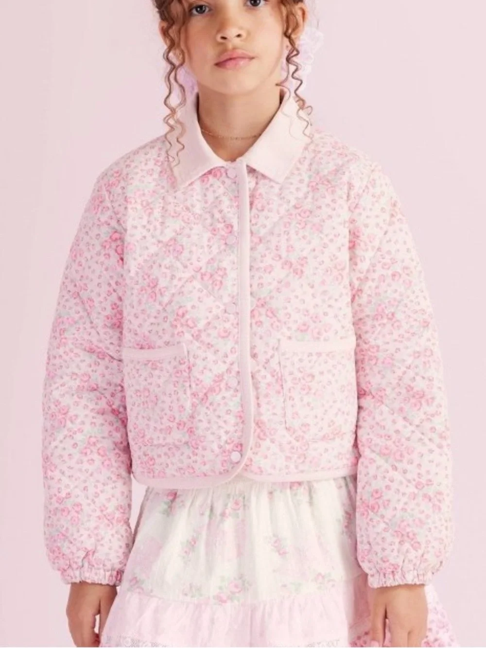 New LoveShackFancy x Target Rose Charlotte Roseheart Quilted Barn Jacket  Size L